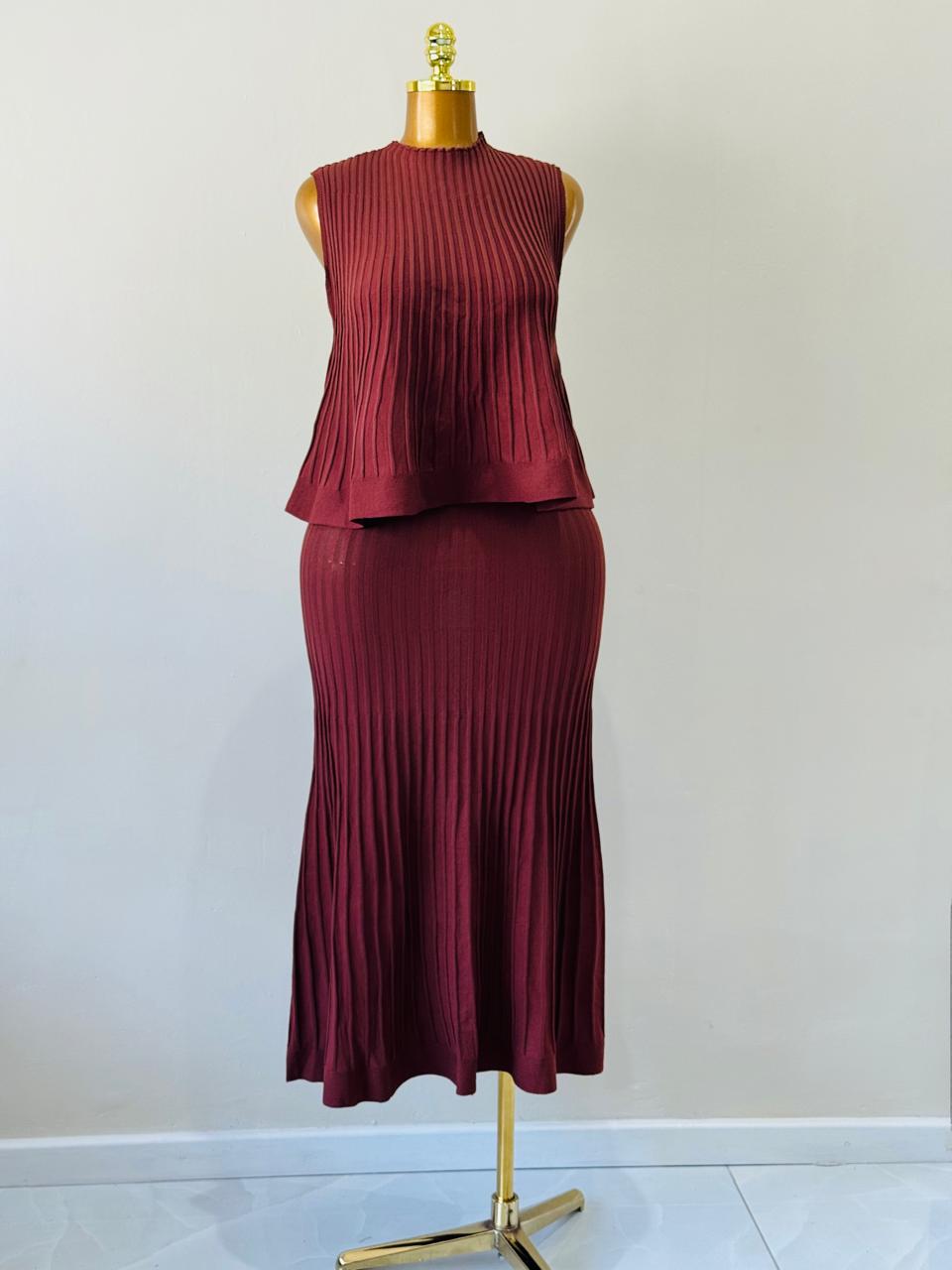 Aurora midi knitted modest set